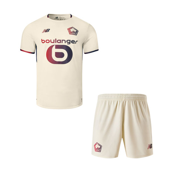2025-26 Lille OSC Away Kids Soccer Kits Shirt with Shorts